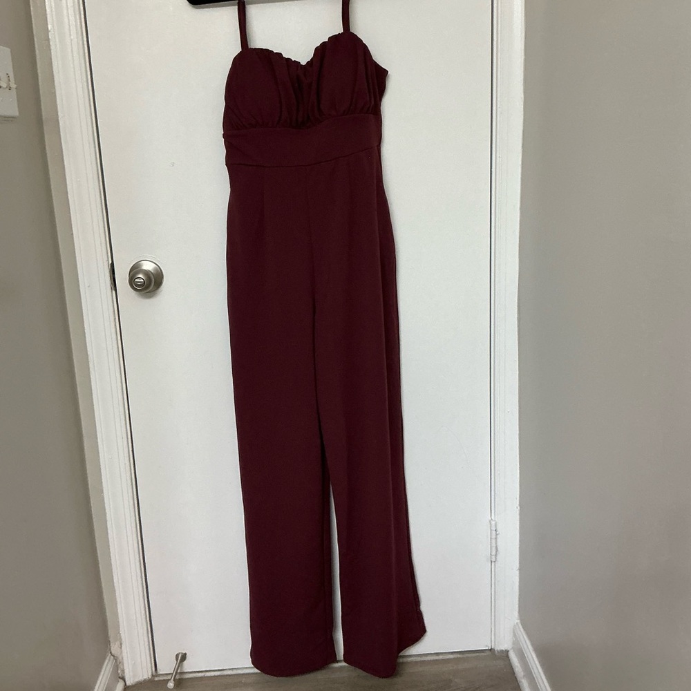 Burgundy romper